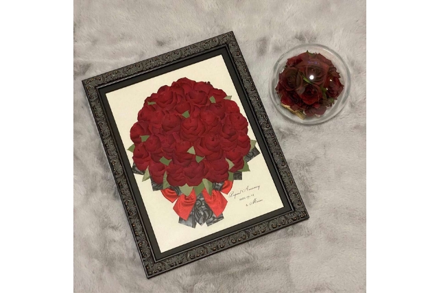 シンフラワーの押し花
