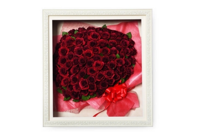 薔薇108本をまるごと保存可能